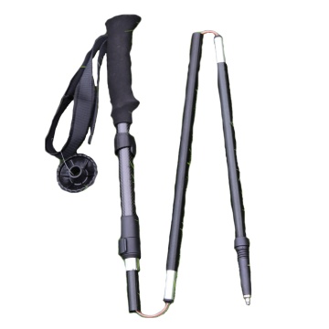Custom Logo Fold Up Walking Stick: Multi-Purpose 3K Carbon Aluminum 7075 Trekking Poles