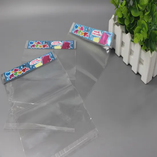 OPP plastic bag with self adhesive and header