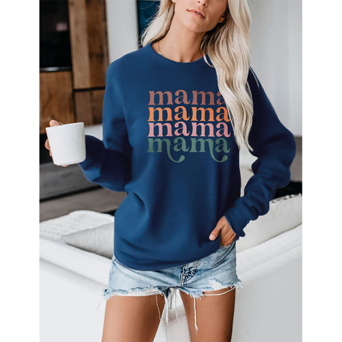 Lettre de maman féminine Pullover en vrac