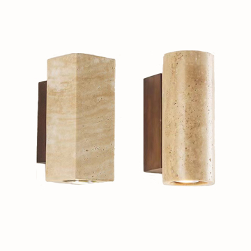Modern Industrial Yellow Cave Stone Wall Sconce Lamp