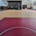 Piso de superficie de madera de vinilo de PVC interior para baloncesto