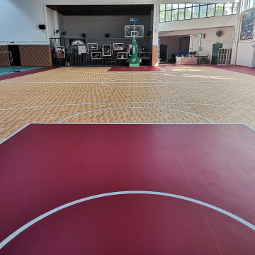 Indoor PVC vinyl wood surface flooring for basketball