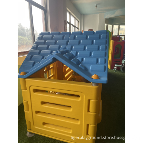 Indoor Plastic Mushroom House Slide for Kindergarten Play Equipment