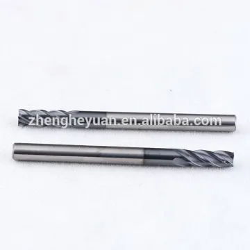 ZHY Solid Carbide TiAlN coated 45 degrees helix Multi flutes standard length end mill