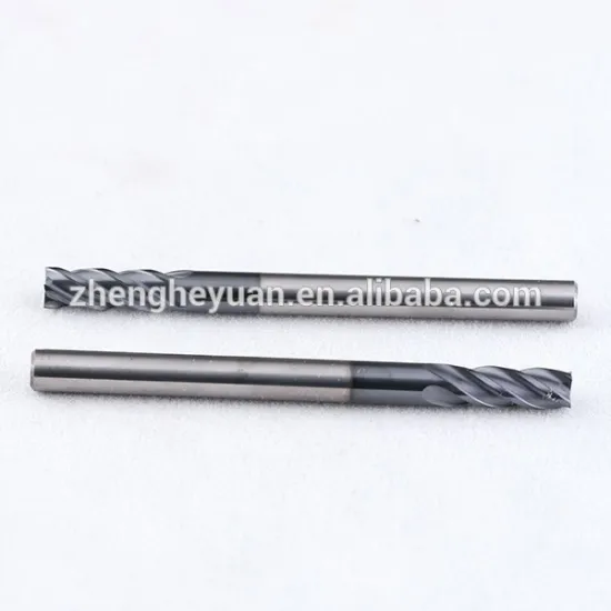 ZHY Solid Carbide TiAlN coated 45 degrees helix Multi flutes standard length end mill