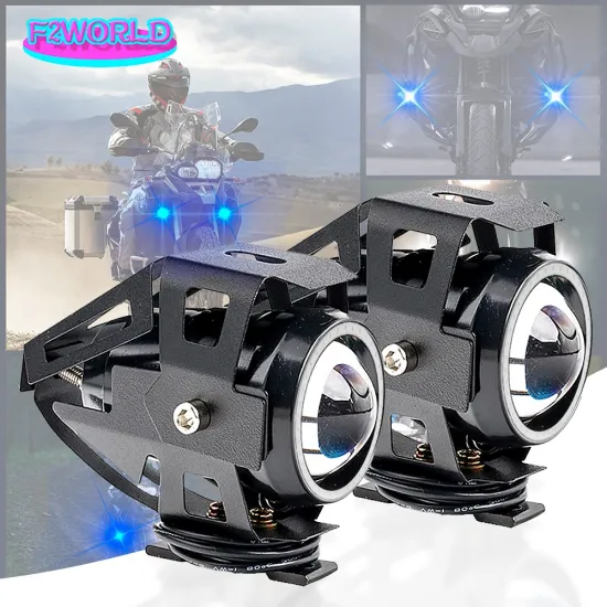Perfect LED Motorcycle U7 Headlights 30W Dual Color Waterproof Angel Eye Devil Eye