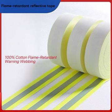 100% Cotton Reflective Flame-Retardant Webbing