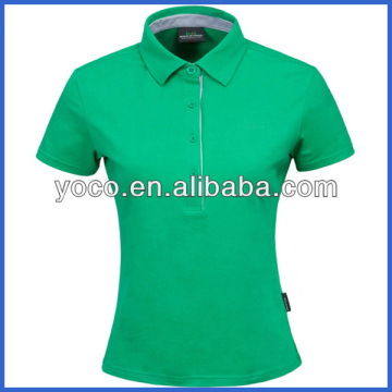 Custom green dry fit women golf polo shirts