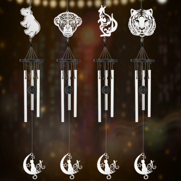 Stainless Steel Handmade Wind Chimes with Animal Ornaments