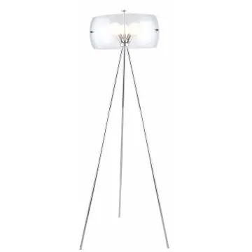 Modern Transparent Glass Shade Tripod Floor Lighting