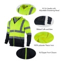 Class 3 Reflective High Visibility Safety Hoodie