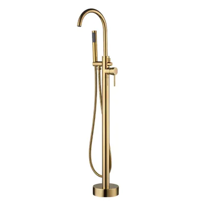 Beelee BL19001G Brushed Gold Bath Tub Faucet Shower System