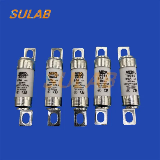 High-Voltage Fast Acting Fuse RGS4 in Various Amperages: 80A, 100A, 125A, 150A, 160A, 175A, 200A & 660V/690V - Offset Bolted Design