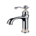 All-copper European simple countertop basin faucet