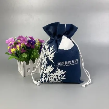 Cotton Bags With Logo Drawstring Bag
