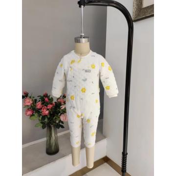 Beby amarelo Flower Salbing Suit