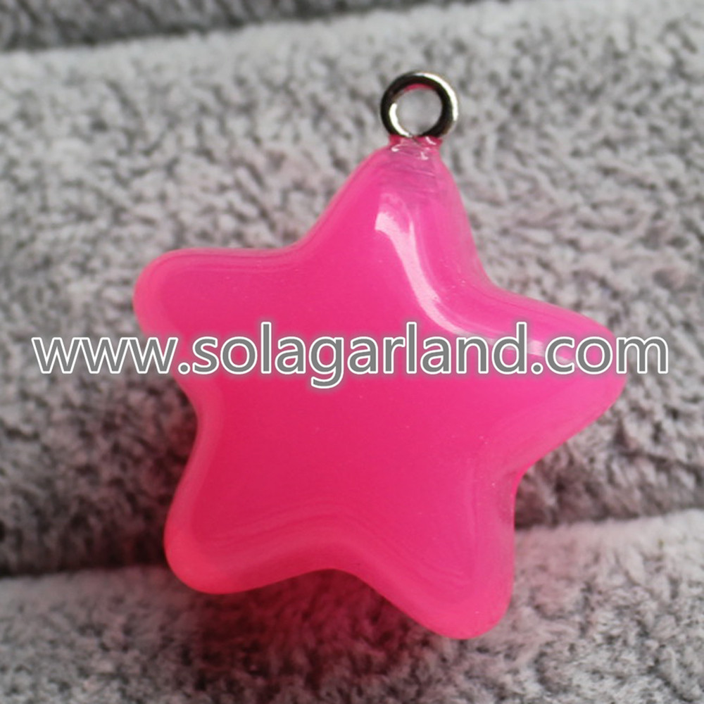 Plastic Star Charm Pendants