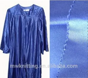 collegue graduate gown and caps tricot dazzle fabric