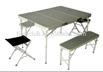 Outdoor Folding table/ 3 section folding table with chairs