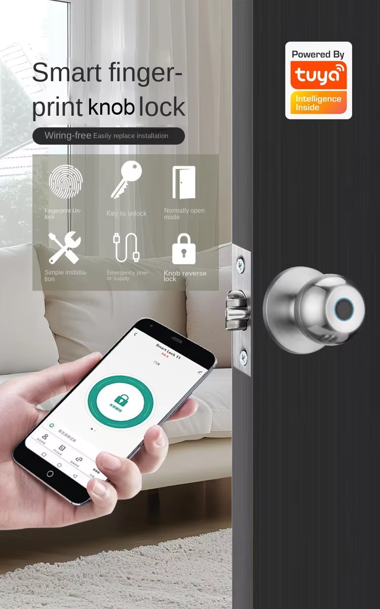12 Fingerprint knob lock
