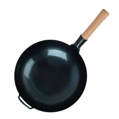 Preseason handmade round bottom carbon steel Wok Chinese Wok Traditional Cantonese wok