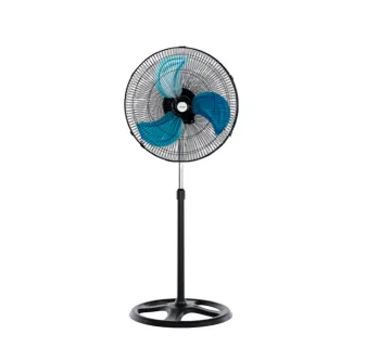 18-Inch Electric Stand Fan with Manual Control, 3 Aluminum Blades, Plastic Material - Suitable for Floor Installation in Houses and Hotels