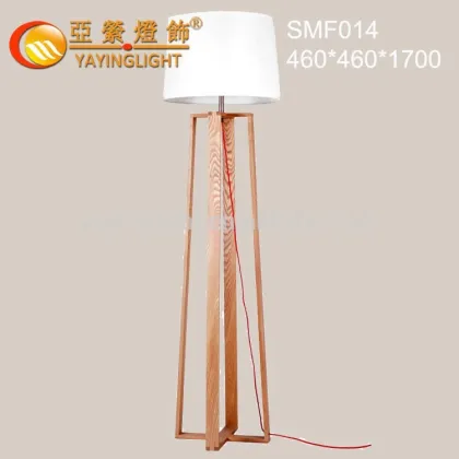 Handcrafted Wood Floor Lamp,hot sale newest design wood floor lamp, wood tripod floor lamp