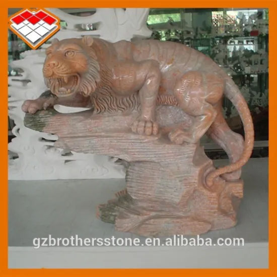 Stone garden decorative statues type life size tiger animal statues hand carved