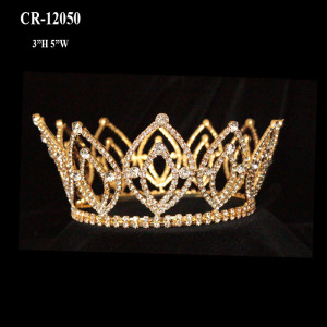 Wholesale Gold Full Round Pageant Crowns