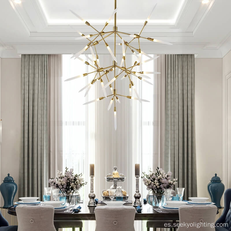 Lámparas de oro de cocina decoración del hogar sala de estar de lujo