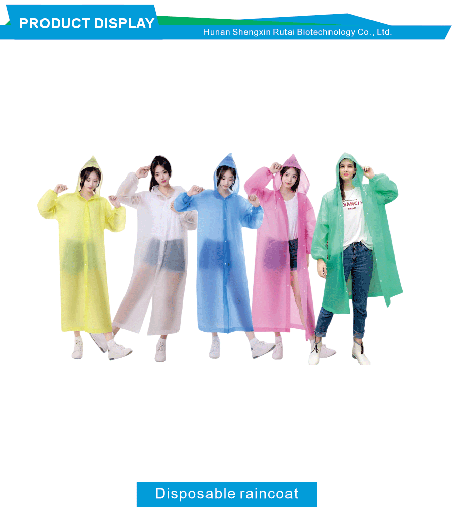 Multicolor Disposable Raincoat for Travel