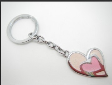 supplying heart shape charms alloy keychains key fob