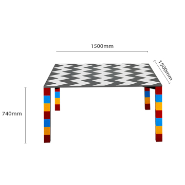 Luxury Gold Stainless Steel Contemporary Dining Table with Artificial Stone