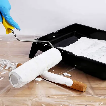 9 Inch Metal Paint Tray 8Pcs Paint Brush Set Tools Paint Roller Tray Set