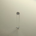 Dua permukaan bundar panduan cahaya silinder yang dipoles prisma