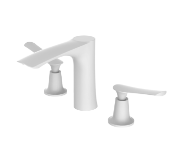 Modern Brass Tub Shower Mixer Valve White