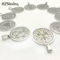 Polished Vassago Sigil charm Yoga Pendant Round Hand Craft Necklace Pendants Art Jewelry Ball Chain HZ7