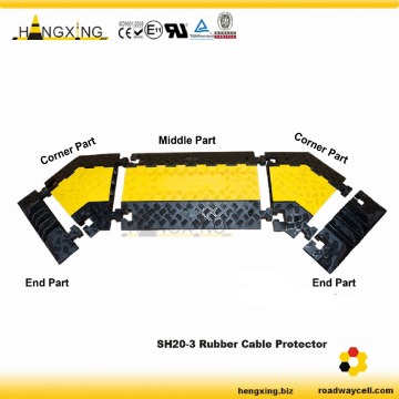 SH20-3 3 channel road rubber cable protector