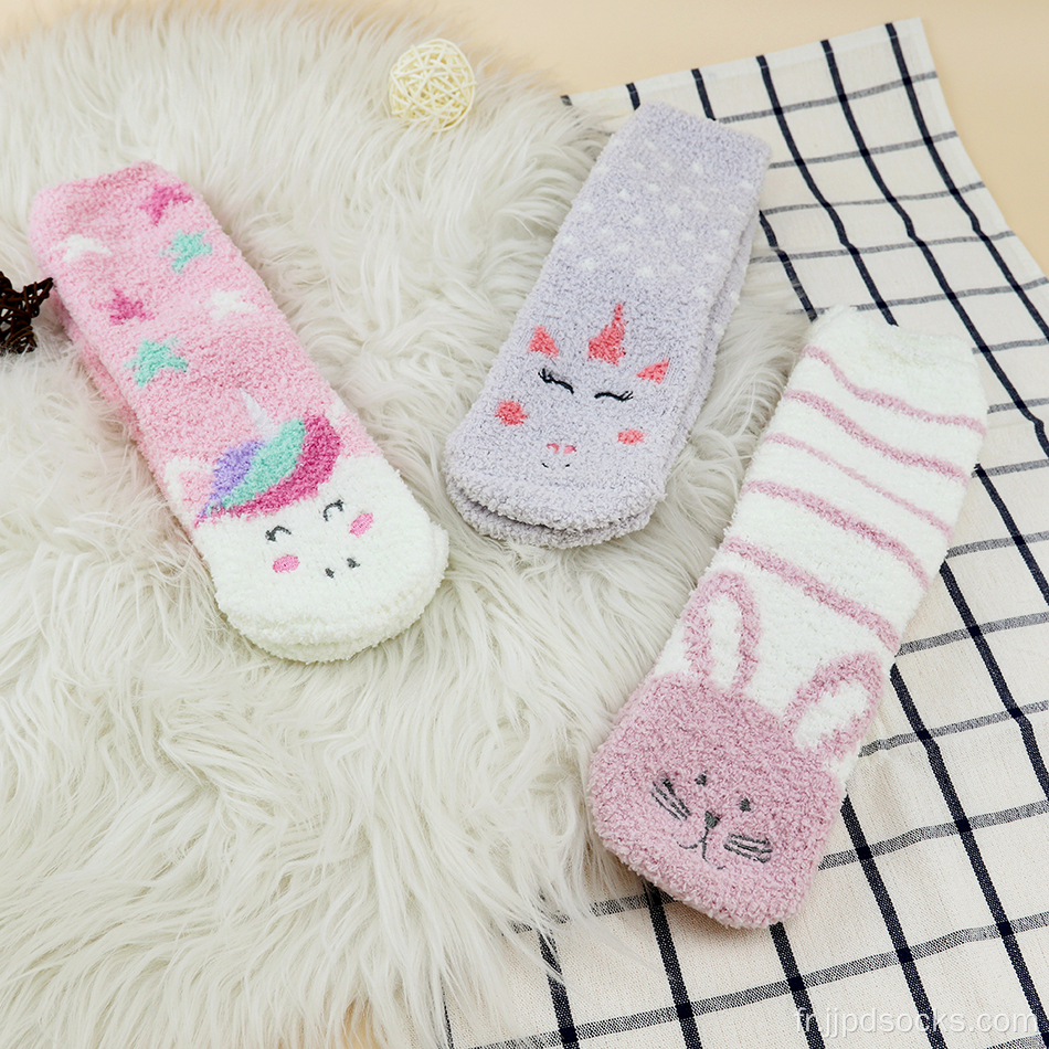 2022 vente chaude mignonne microfibre enfants chaussettes enfants