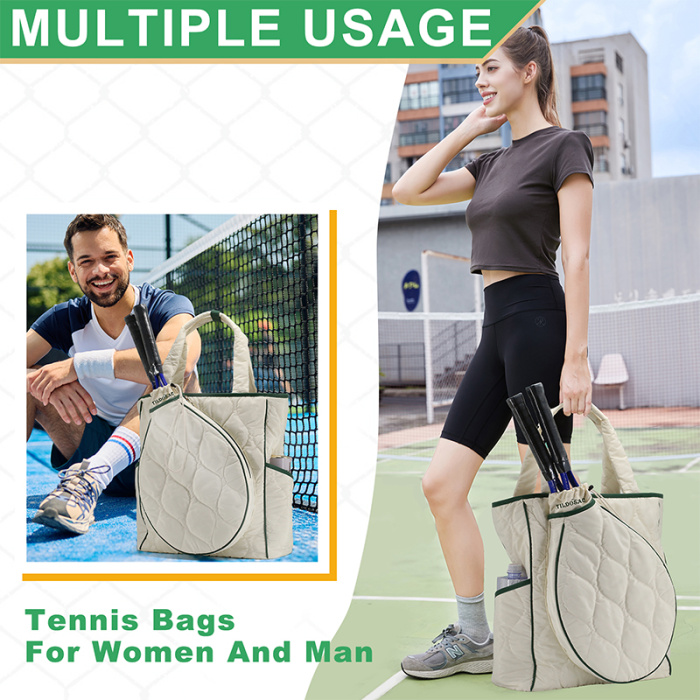 Durable Cotton Tennis Tote Bag for Sports Gear