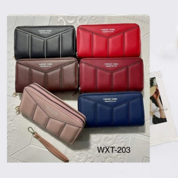 1.25 Dollar Leather Pocket Wallet CHB022 - Large Capacity Smart Clip with Zipper for Women