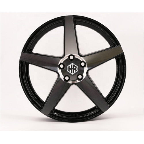 17" 18" 5 Spokes concave rim black machined