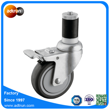 1 1/2 in Expanding Stem Caster with 4 in PU Wheel