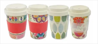 Eco-Friendly Reusable Biodegradable Bamboo Fiber Coffee Cups