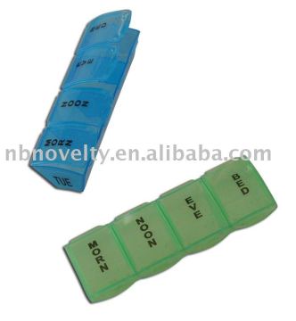 4 compartments plastic pill box