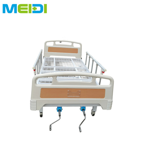 Professional Medical Device 2-Crank Manual Hospital Bed with Two Functions