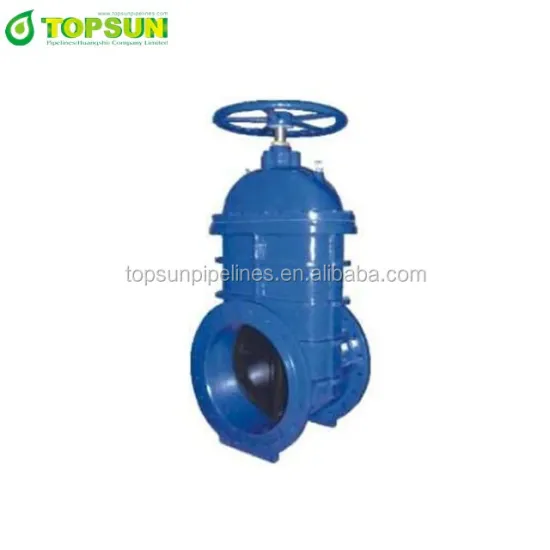 Large diameter ductile iron flange resilient gate valve with handwheel or gear box, or electric system