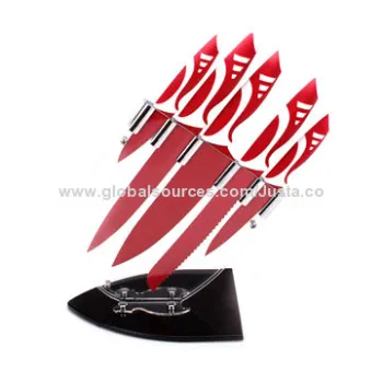 Non-stick Kitchen Knives, PP + TPR Handle, Gift Box, Good Wear Resistance