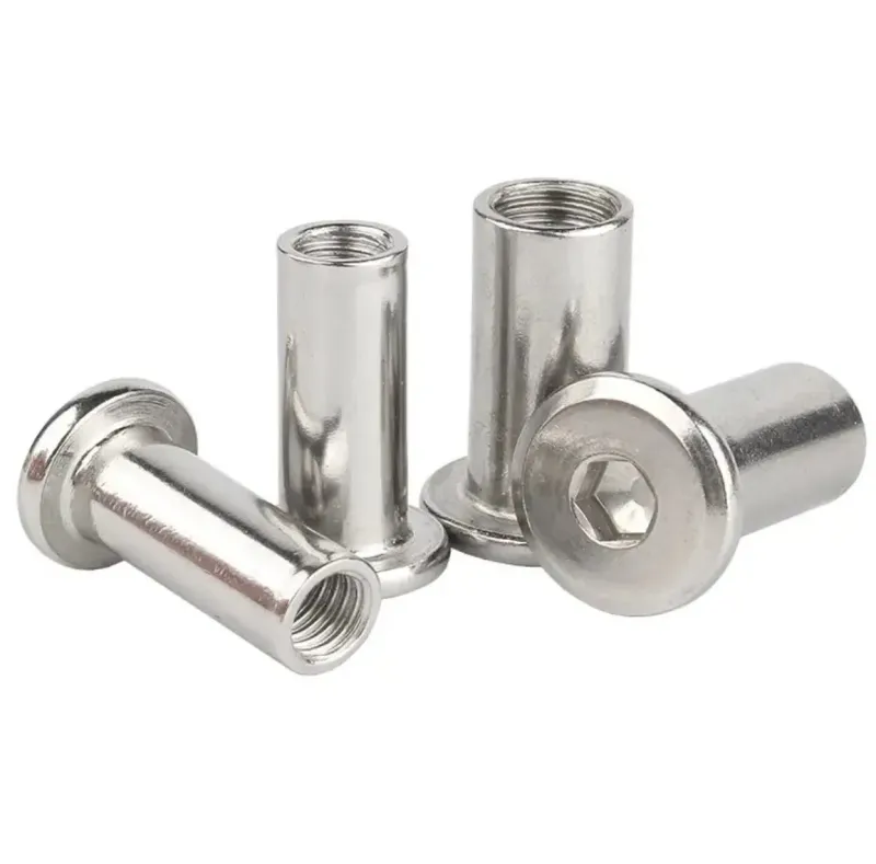 Custom M3 M4 M5 M6 Carbon and Stainless Steel Internal Thread Screws with Brass Sleeve Nuts for Diverse Applications