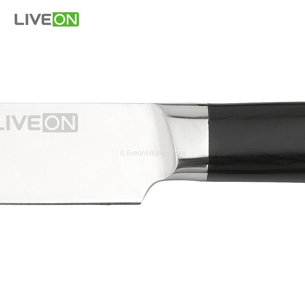 Coltello da carne da 8 pollici con manico ergonomico in legno di Pakka